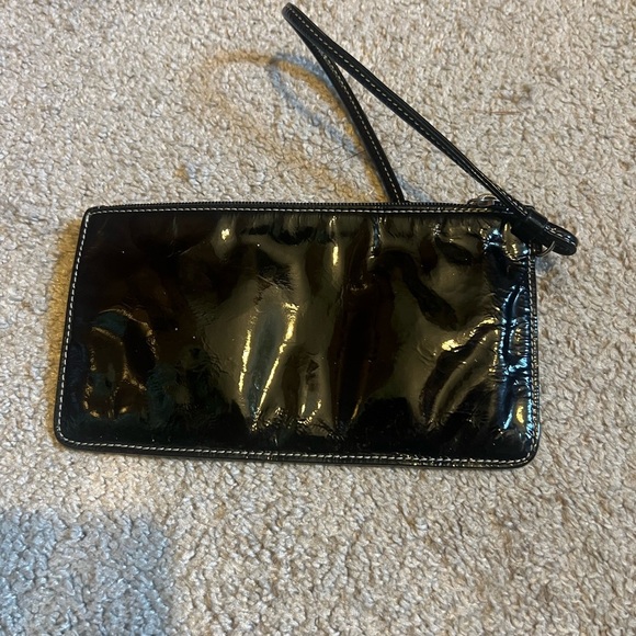 Coach Vintage Black Women’s Leather Wallet Zipper Wristlet - Picture 3 of 6